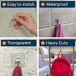 GLUIT Adhesive Wall Hooks for Hanging Heavy Duty 22