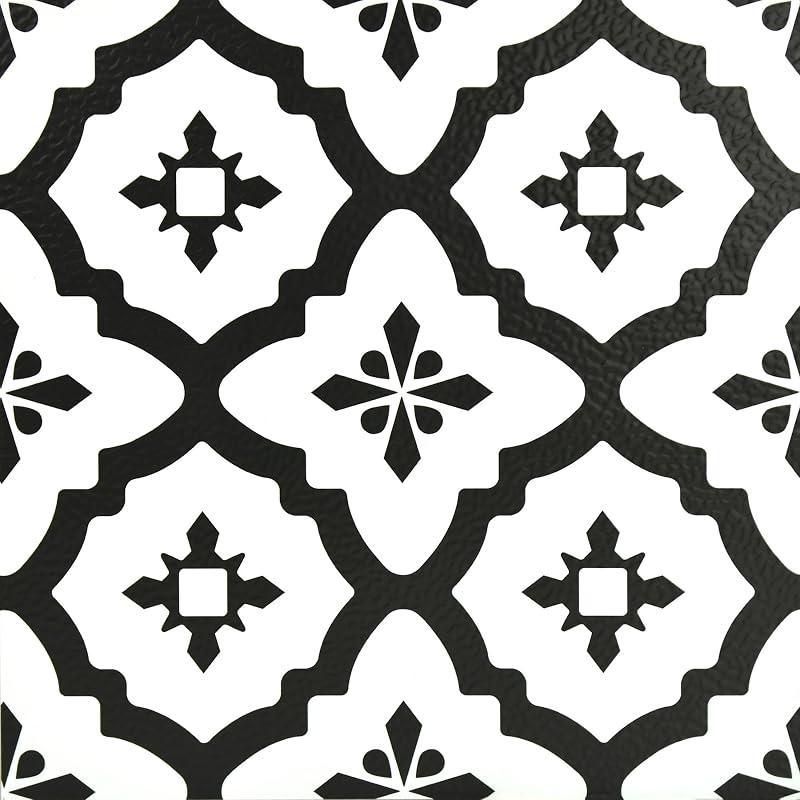 FloorPops Comet Peel & Stick Floor Tiles 12 x 12 Blacks Set of 10