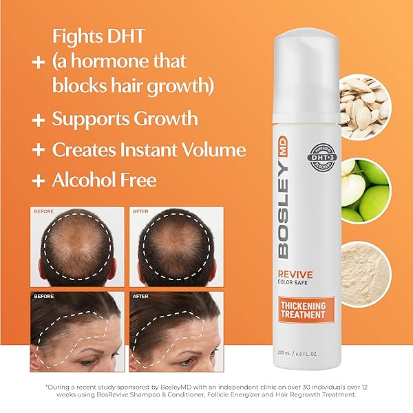 BOSLEYMD BOSREVIVE THICKENING TREATMENT FOR NOTICEABLY THINNING HAIR (COLOR SAFE), 6.8 FL OZ.