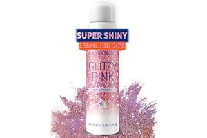 Elitles Made Hair Glitter Body Glitter Spray, 150ML Glitter Hairapray Holographic Pink Glitter Spray for Hair and Boday, Hair Glitter for Kids Women, Body Shimmer Festival Rave and Makeup 4.2 Fl Oz