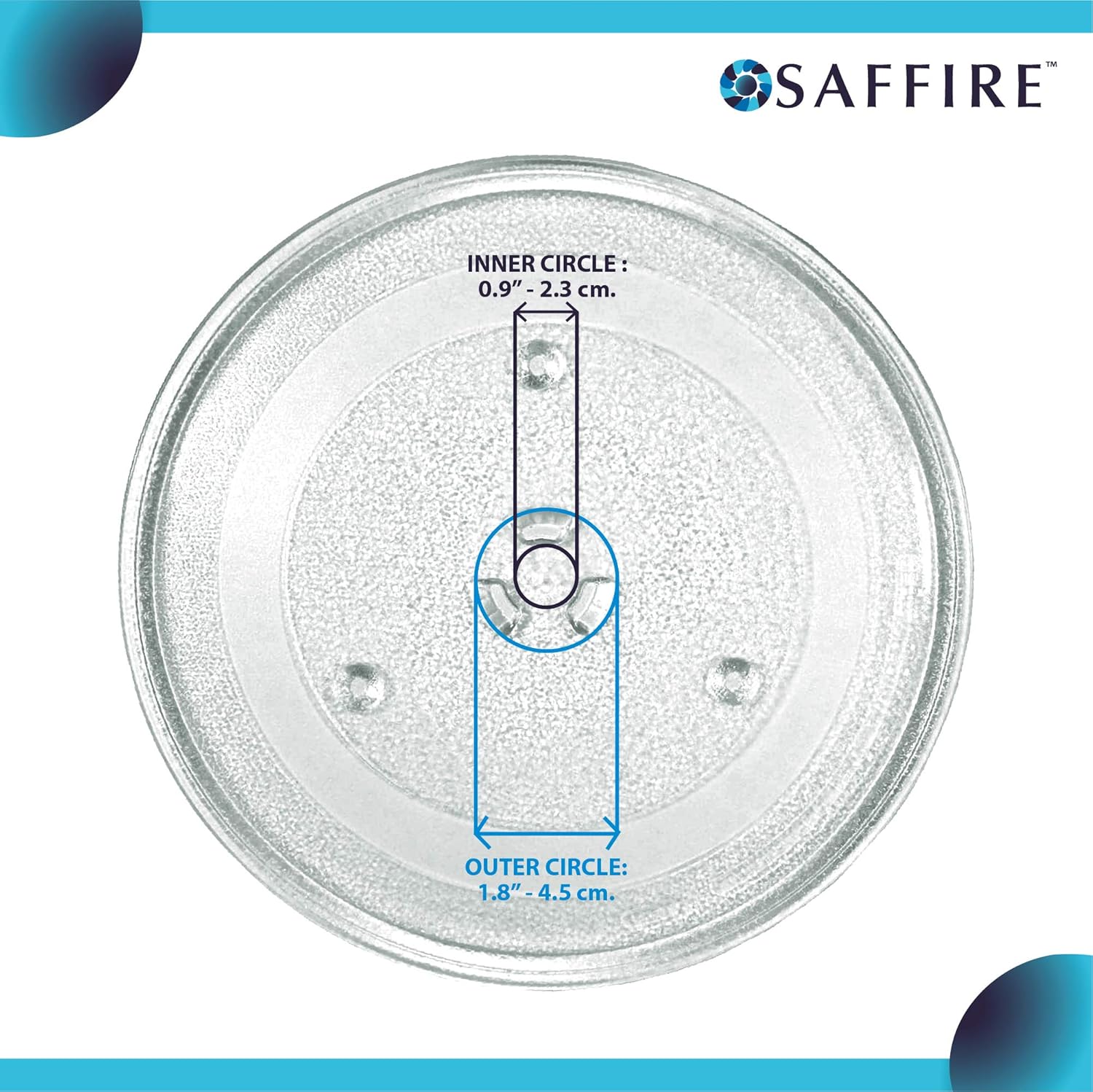Saffire 11.25" – 11 1/4 Glass Microwave Turntable Plate – Compatible Replacement for GE WB49X10097, Magic Chef 203500, Samsung DE74-20102D: Home Improvement