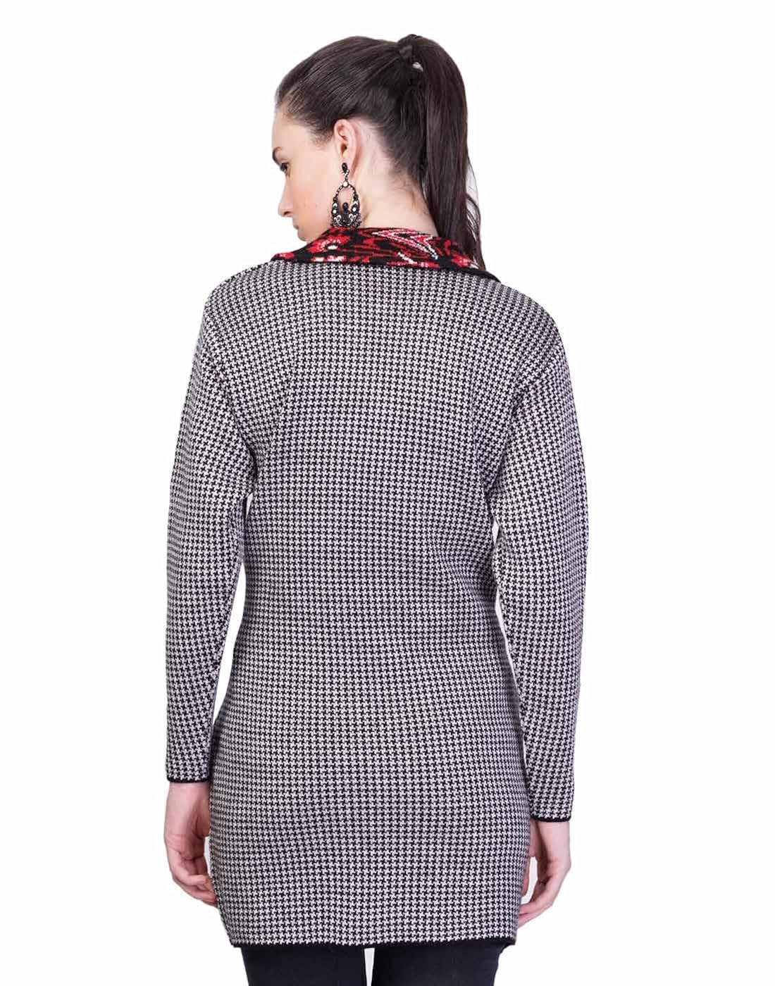 montrex black long coat for women