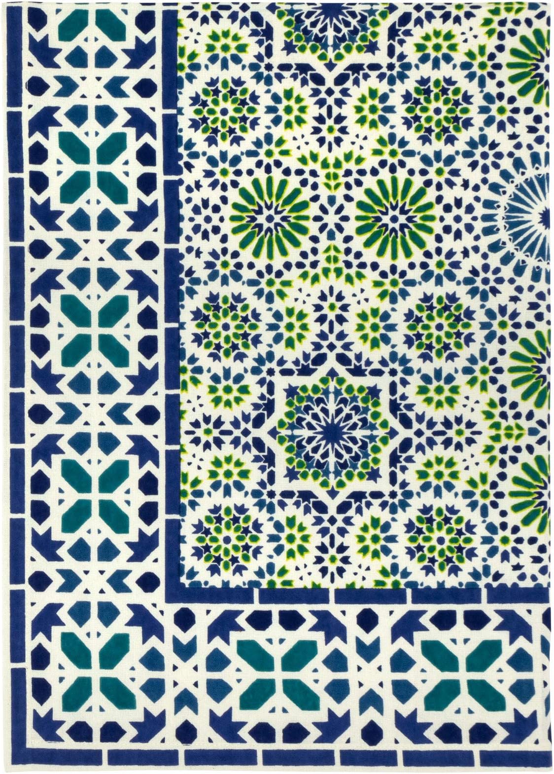 Traders and Company 100% Cotton Screen Print Geometric 20"x28" Dish Towel - Moroccan Tile