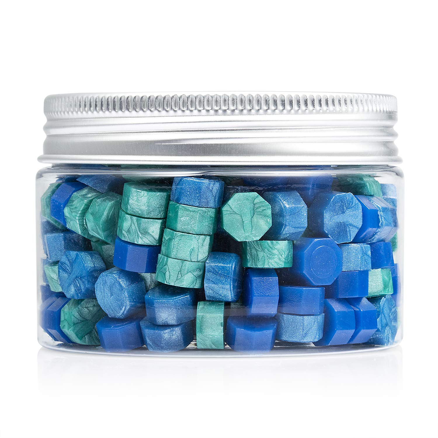 Mceal 200 Pieces Sealing Wax Beads Blue Mix Three Colors