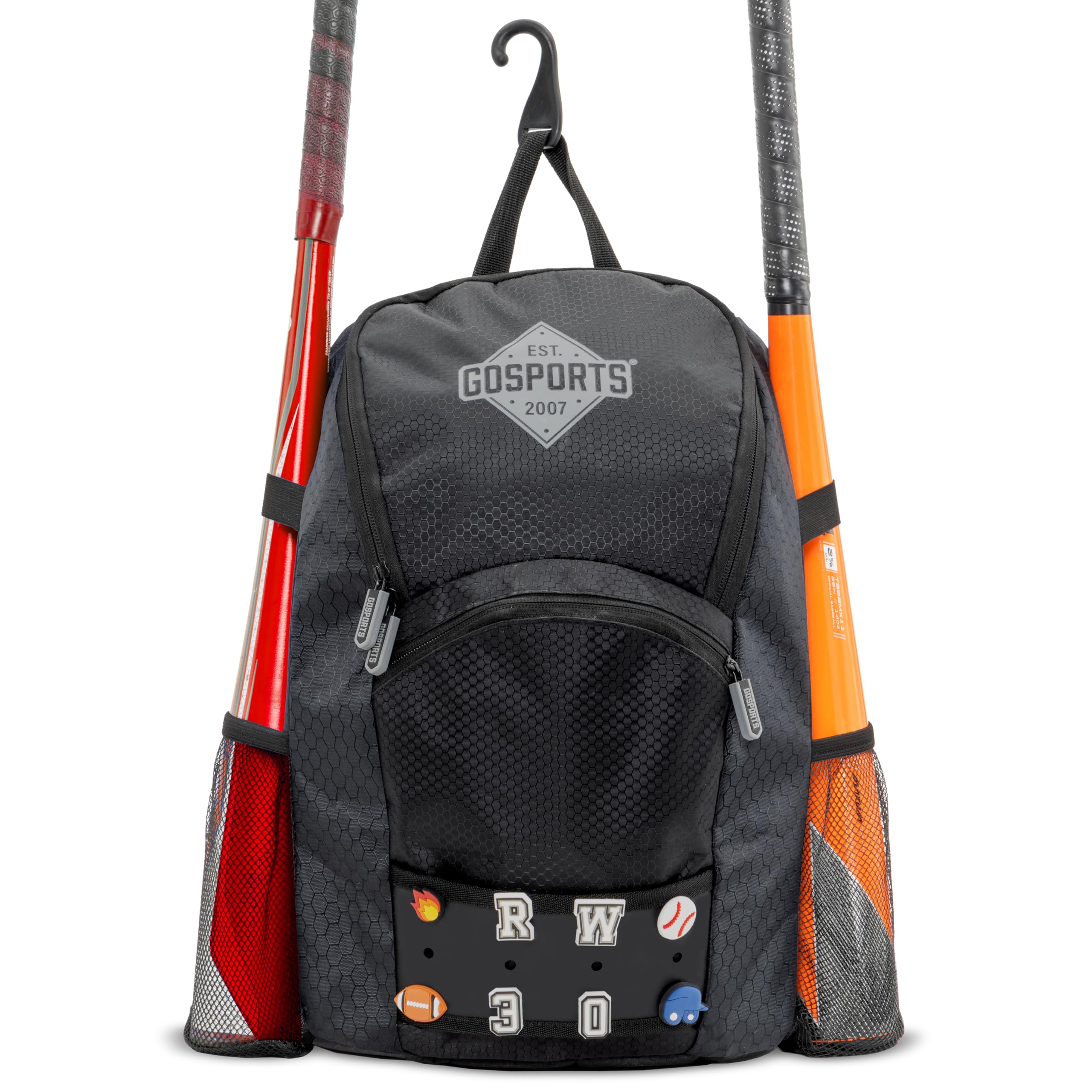 Photo 1 of GoSports Youth Baseball and Softball Bag with Customizable Charm Panel