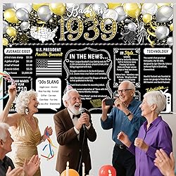 86th Birthday Black Gold Party Decoration Back in