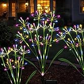 Putuzmic Solar Garden Lights Outdoor: Waterproof 2-Pack DIY Decorative Firework Lights with 2 Modes for Yard Patio Pathway Ou