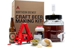 Northern Brewer 1 Gallon Craft Beer Making Starter Kit with American Wheat Beer Recipe Kit - Equipment and Ingredients for Ho