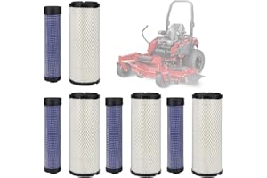 MOJIOO 11013-7044 & 11013-7045 Inner & Outer Air Filter Cleaners For Combo OEM Donaldson Kohler P821575 & P822858 46438 & 42985 2508301-S & 2508304-S M131802 M131803（set of 4）