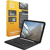 ZAGG Rugged Book iPad 11" (A16)/ 10.9" (Gen 10) Case - Durable Wireless Keyboard Case, Military-Grade Drop Protection, Multi-Device Pairing, Detachable Backlit Keyboard, Black