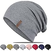 Slouchy Beanie for Women Cotton Beanies Hats Men Lightweight Soft Chemo Headwear Warm Skull Cap for All Seasons