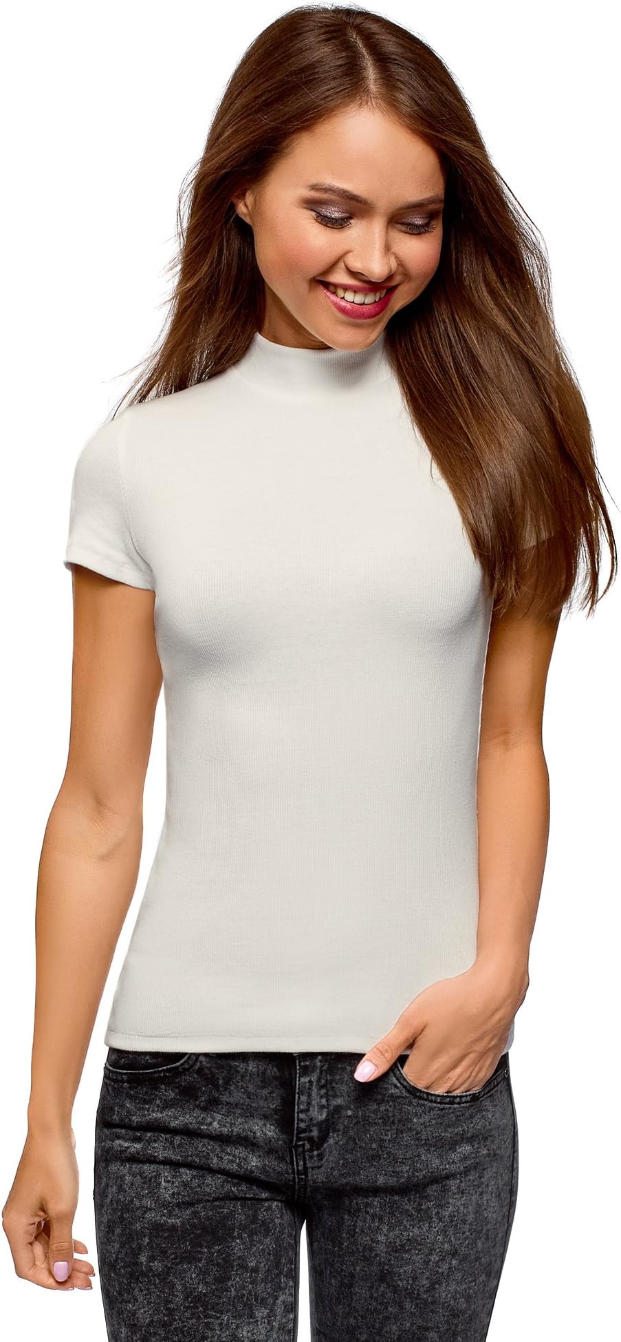 Ultra Women's Short Sleeve Turtleneck Top