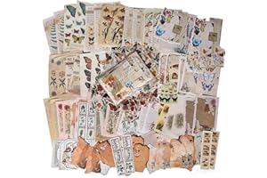 Vintage Scrapbooking Supplies, 200 Sheets of Scrapbook Paper Junk Journal Supplies Craft Kits for Bullet Journals Supplies Jo