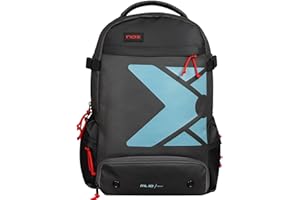 NOX Padel Racket Bag ML10 Team Black | High-Performance Padel Backpack for Men | Dual Compartments for Rackets & Accessories | Ventilated Shoe Compartment | Ergonomic Design w/Padded Straps