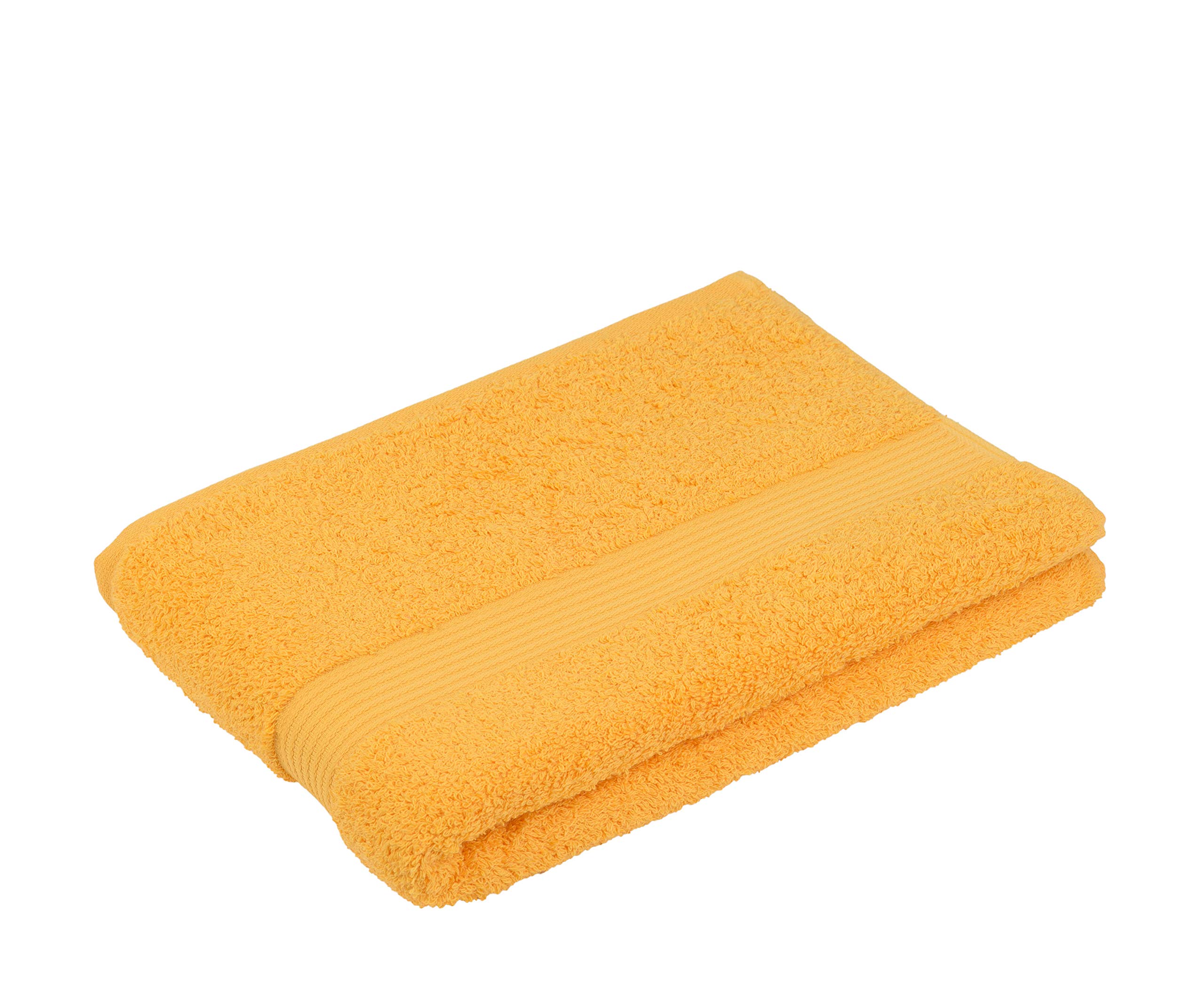 Gözze - Set of 2 New York Bath Towels, Luxuriously Soft and Absorbent, 100% Cotton, 70 x 140 cm - Yellow
