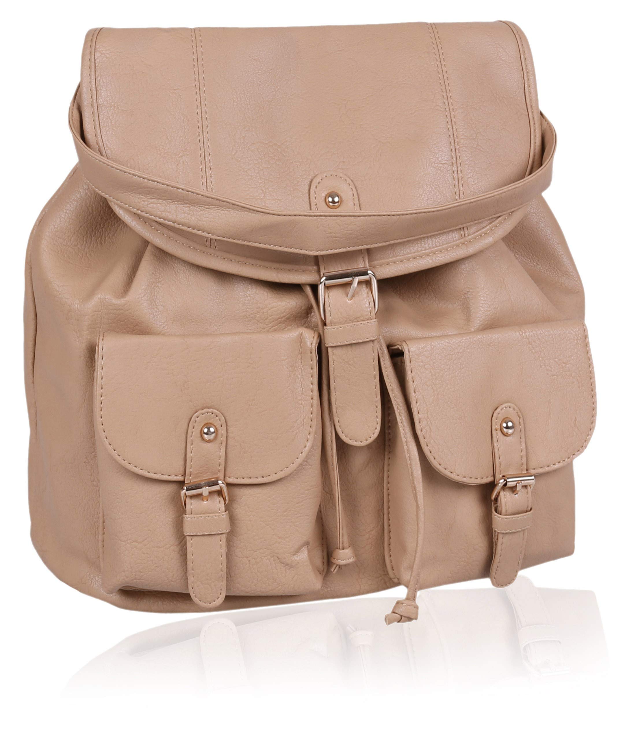 sarcia.eu Light Brown, Faux Leather Shoulder Bag For Ladies One Size