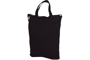 MOM & BAB Wet Bag for Baby and Swimsuit/Wet Bags for Cloth Diapers/Travel/Daycare/School/Gym/Yoga/Baby Shower (One Black Bag)