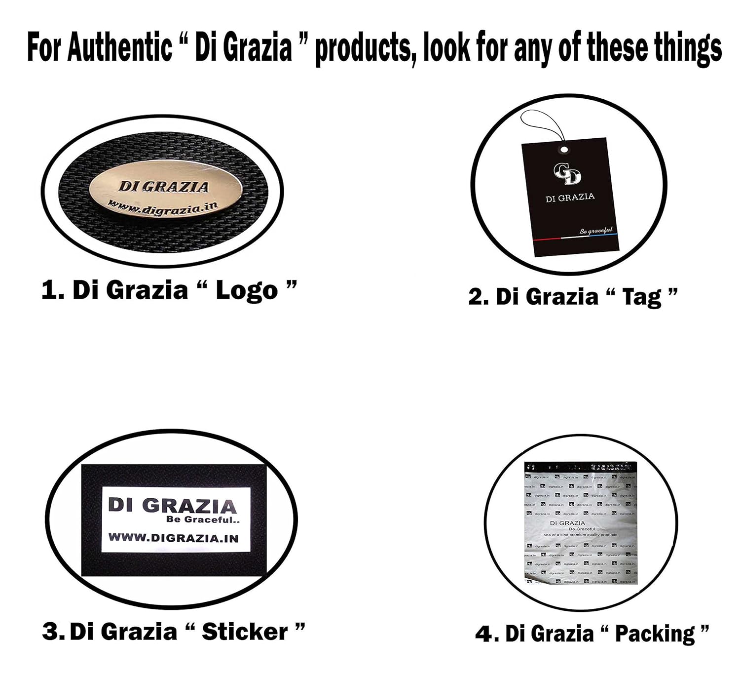 di grazia women's pu leather handbag set - combo of 5 (coffee)