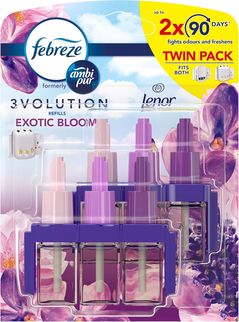 Febreze 3Volution Exotic Twin Pack Air Freshener Refills Odourclear