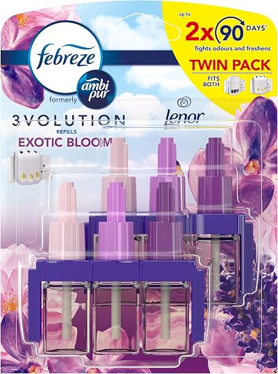 Febreze 3Volution Exotic Twin Pack Air Freshener Refills Odourclear