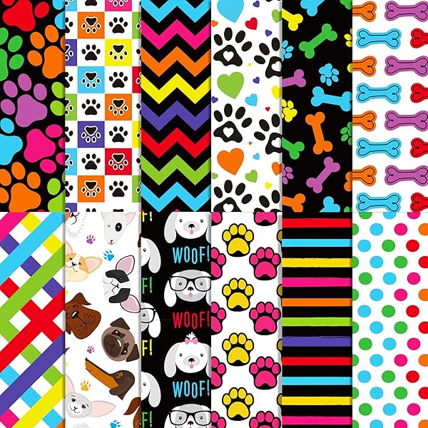 Paw Pattern Scrapbook Paper: Pet Paw Print Themed