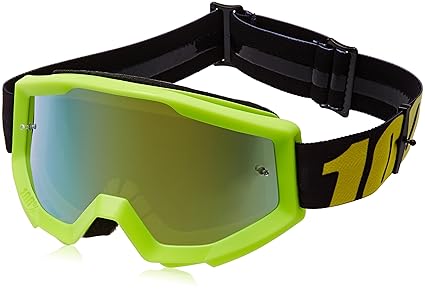 100% Strata Neon Gelb w/Gold Spiegel Linse, Erwachsene