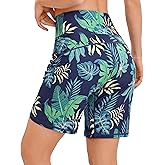 Quenteen Bermuda Shorts for Women 9" Knee Length Athletic Sweat Shorts High Waisted Yoga Jogger