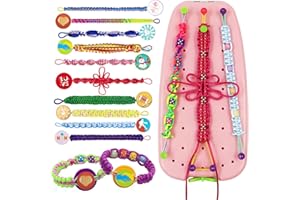 BIRANCO. Arts and Crafts DIY Toys for Kids - Perfect Birthday Gifts for Girls 7 8 9 10 11 12 Years Old, Friendship Bracelet String Making Kit for Travel and Activities