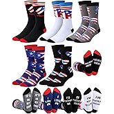 Halfchet 5 Pairs Fun City Crew Socks for Men Texas Puerto Rico Theme Sock Traveler Lover Souvenir for Christmas Birthday Gift