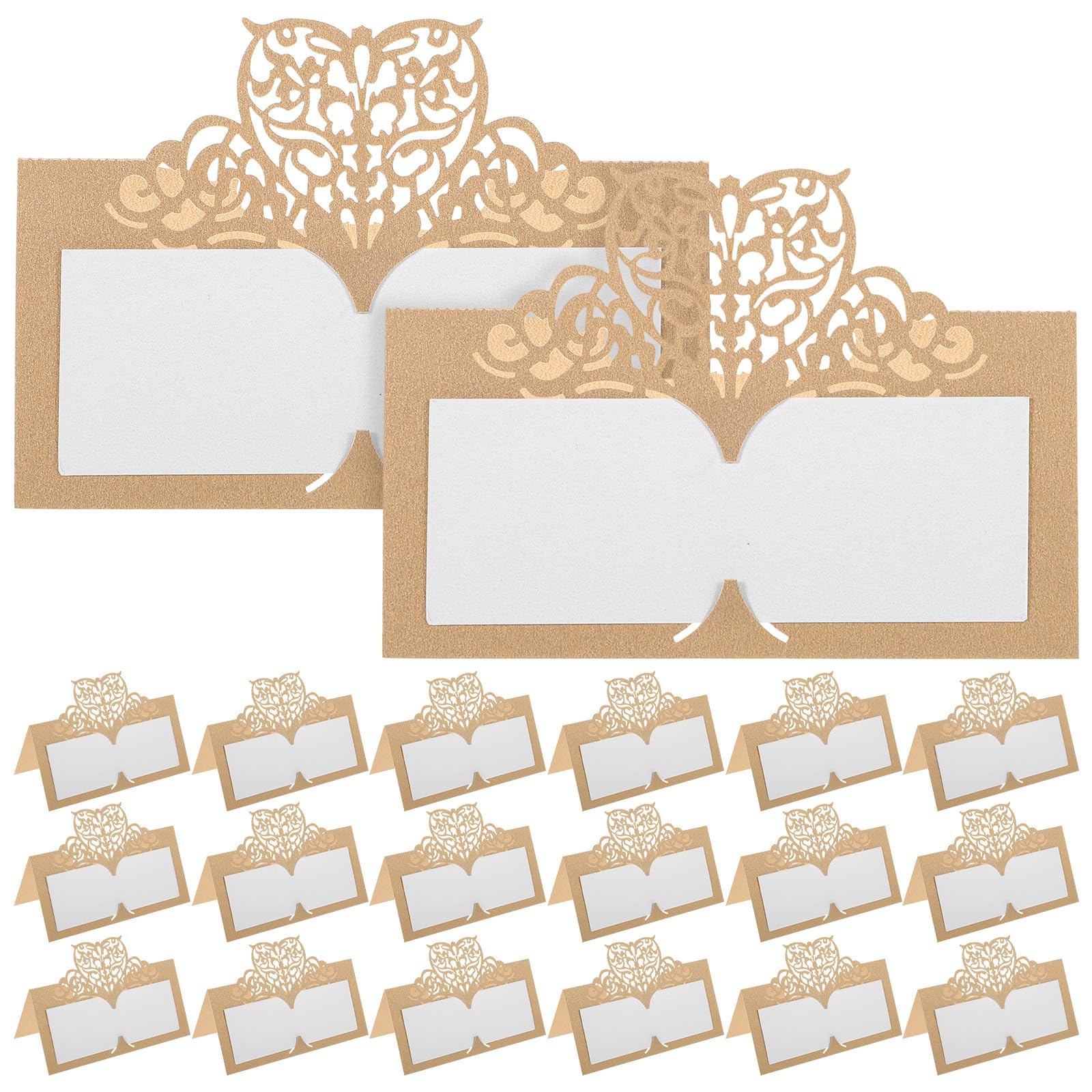 Cabilock Wedding Place Cards Hollow Heart Table Name Cards 50 Pc Rustic Style Seat Cards for Banquet Birthday Engagement Party Seating