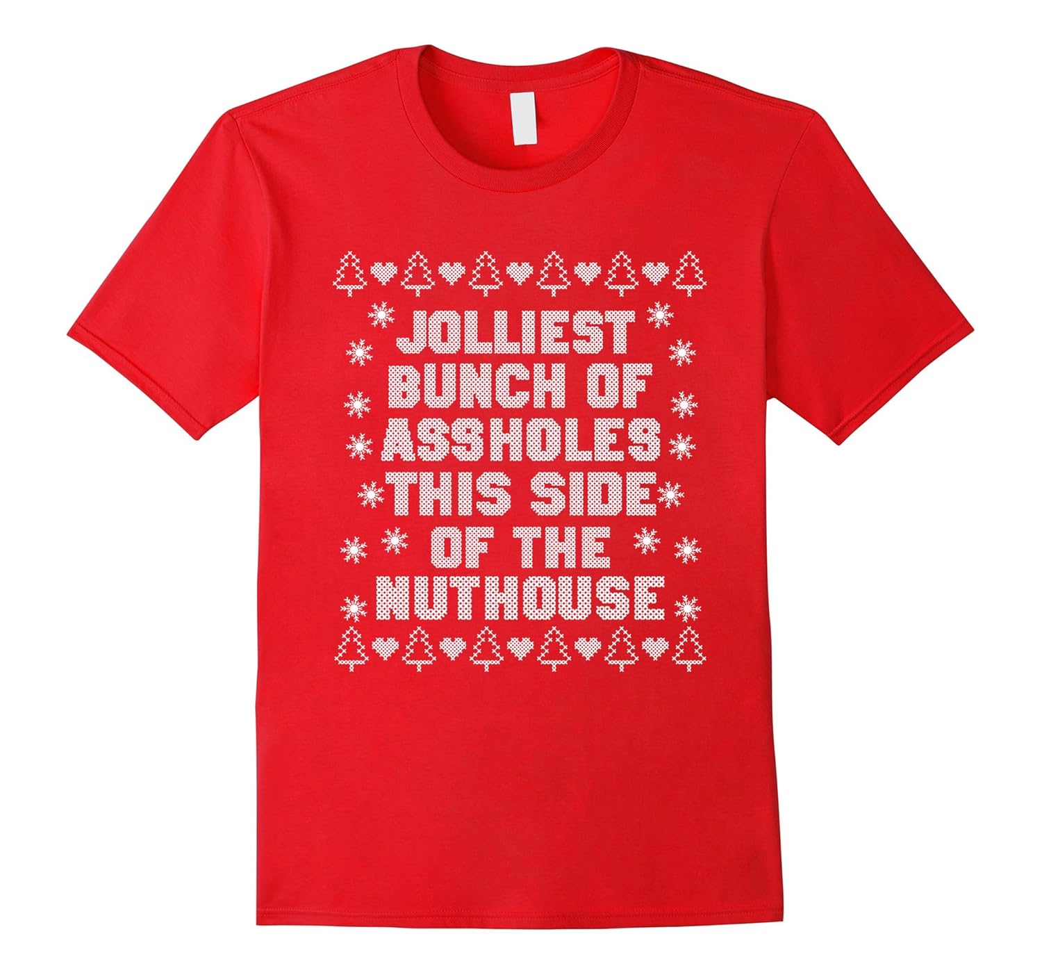 Jolliest Bunch of A-holes Funny Christmas T-shirt-ANZ