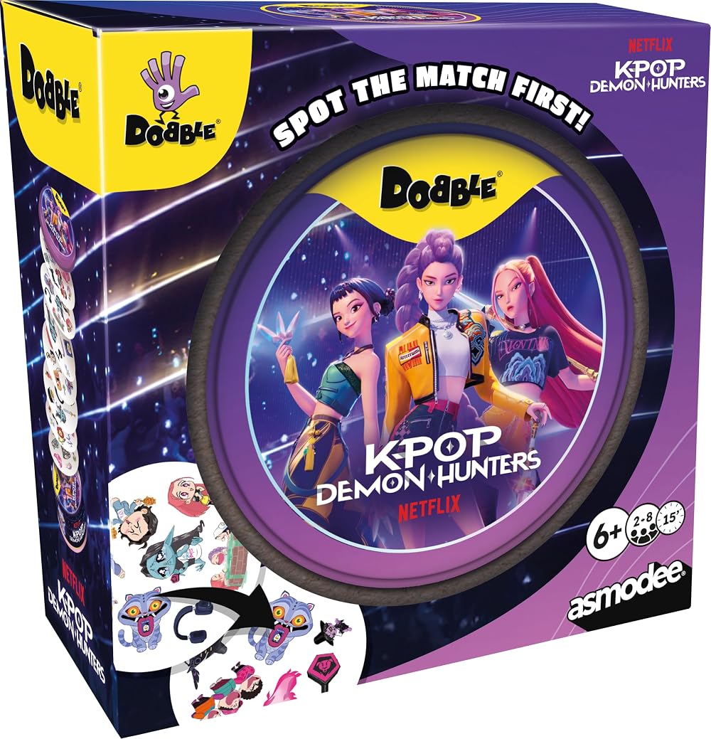 Asmodee Dobble K-Pop Demon Hunters Family Card Game 2-8 Players 15 Min