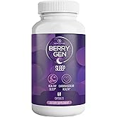 Berry Gen: Sleep Aid Supplement with Melatonin and Vitamin B6-60 Capsules - Natural Formula - Supports Heart Health and Helps Deeper, Restful Sleeping - Made in The USA