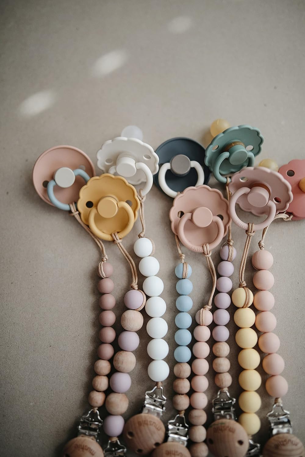 FRIGG Natural Rubber Baby Pacifier | Made in Denmark | BPA-Free (Desert/Cappuccino, 6-18 Months) : Baby