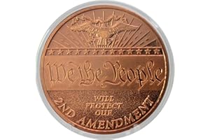 HEAVENLY METALS We The People Protect The 2nd Amendment - 1 oz .999 Pure Copper Round Challenge Coin in Capsule