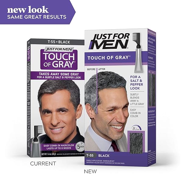 JUST FOR MEN BLK/GRY SIZE 1.4Z JUST FOR MEN TOUCH OF GRAY BLACK – GRAY HAIR COLOR