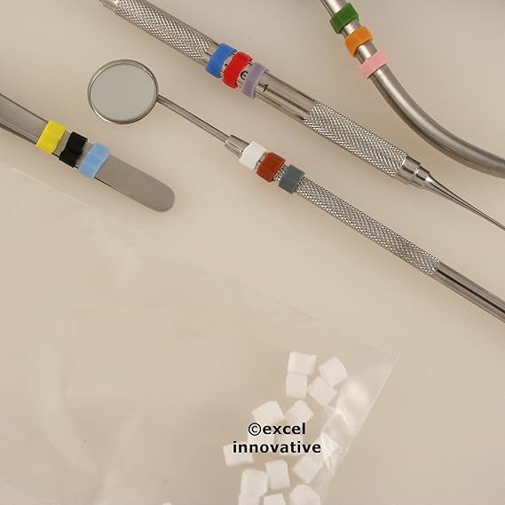 Silicone Color Bands for Instruments Identification Sold in Packs of 20 Bands Each