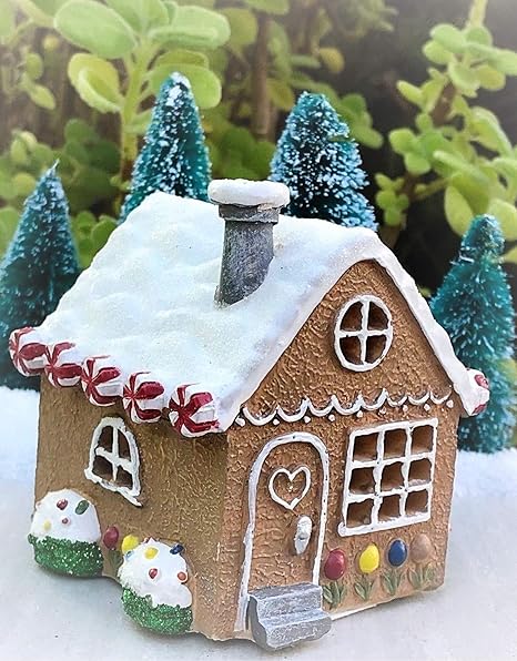 Amazon Com Miniature Mini Christmas Light Up Gingerbread House