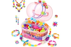 MORWANT Pop Beads, Jewelry Making Kit for Girls, Art and Craft Toys Gift, DIY Bracelets Necklace Hairband and Rings Creativity Set for Kids Age 3 4 5 6 7 8 Year Old