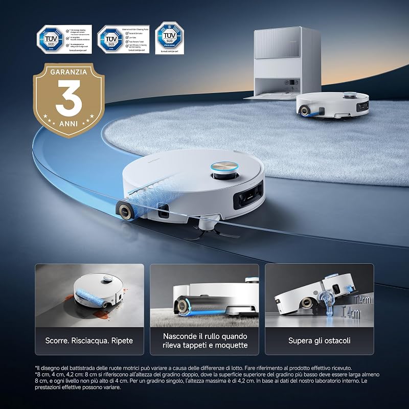 Aqua10 Ultra Roller Complete Robot Aspirapolvere, Aspir. 30.000 Pa
