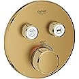 GROHE 29137GN0 Grohtherm SmartControl Dual-Function Shower Thermostatic Valve Trim Kit, Brushed Cool Sunrise