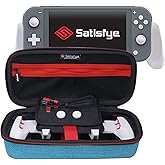 Satisfye - ZenGrip Go Elite Bundle (Lite), Accessories Compatible with Nintendo Switch Lite - Bundle includes: Grip, Elite Case, Low Profile A-C USB Cable. BONUS: 2 Thumbsticks (Turquoise)