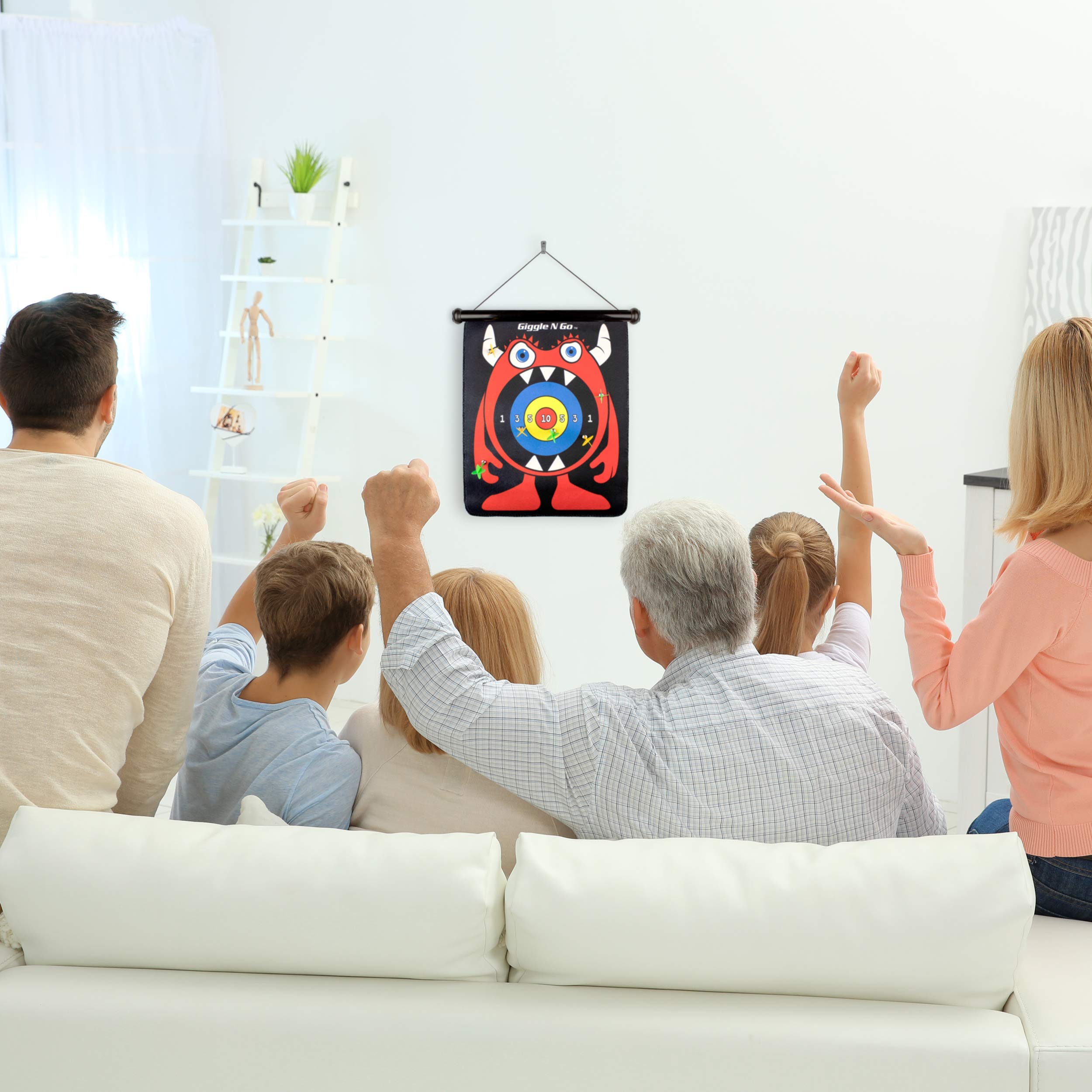 Giggle N Go Magnetic Dart Board Kids - Magnetic Dart Board for Boys or Girls Boys Gifts Age 6 and Above. Fun Dart Game for Kids and Make Great Xmas or Birthday Gifts for Boys or Girls