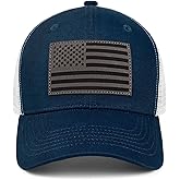 American Flag Trucker Hat - Snapback Hats for Men Women Baseball Cap - Breathable Mesh & Adjustable Fit for Casual Wear