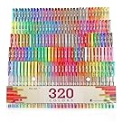 Aen Art Gel Pens 160 Colored Gel Pen Set with 160 Refills Giving 320 Brilliant Gel Colors Perfect for Adult Coloring Books Drawing Painting Writing Marker