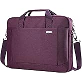 Voova Laptop Bag Case 17 17.3 Inch Computer Sleeve Messenger Bag with Shoulder Strap Expandable Waterproof Large Capacity Business Briefcase for Work Travel Fit 17-18” Laptop, Women Ladies, Purple