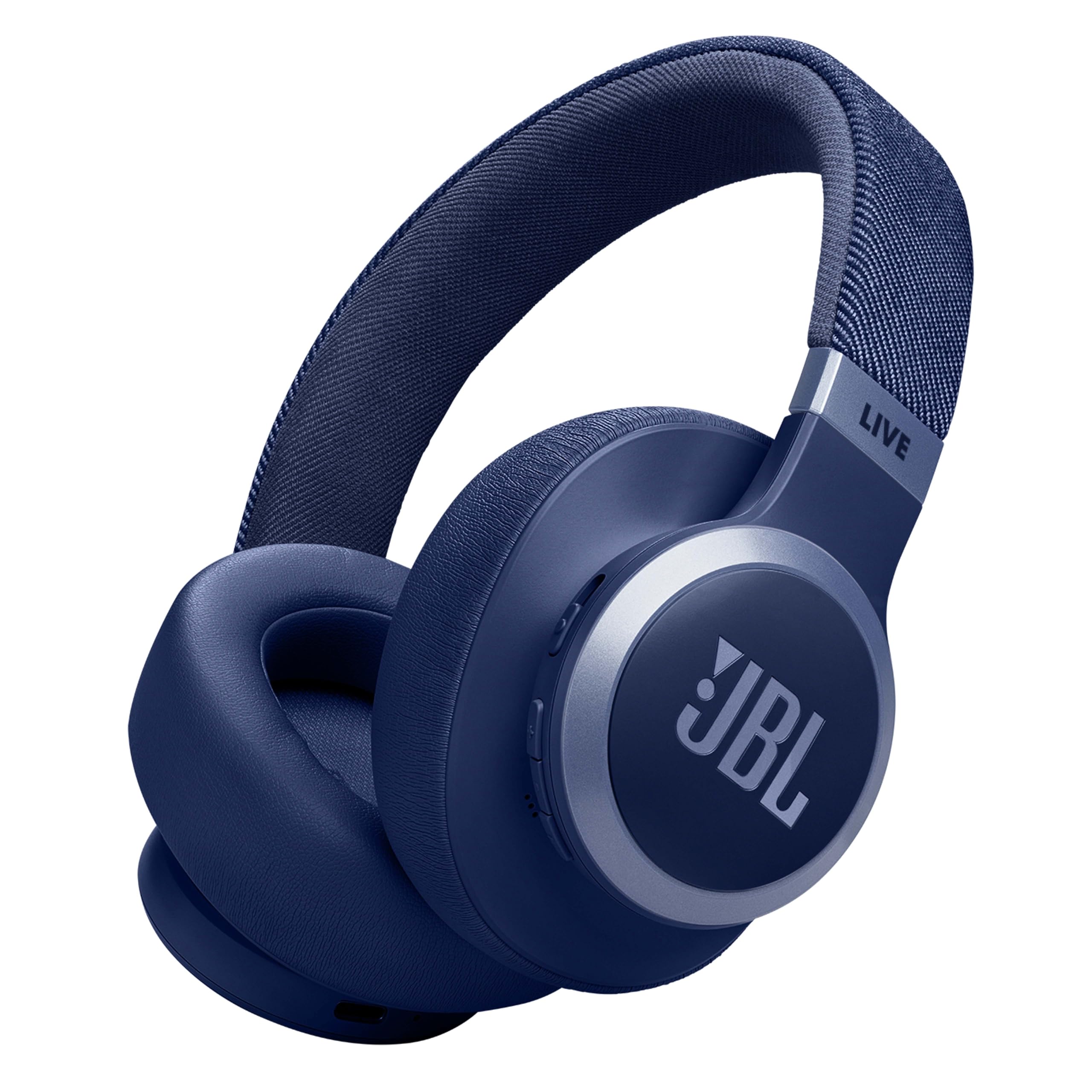 JBL Live 770 NC – Bluetooth Over-Ear-Kopfhörer mit adaptivem Noise-Cancelling – Kabellose Ohrhörer mit JBL Signature Sound und Sprachassistent – Langer Musikgenuss für bis zu 65 Stunden – In Blau