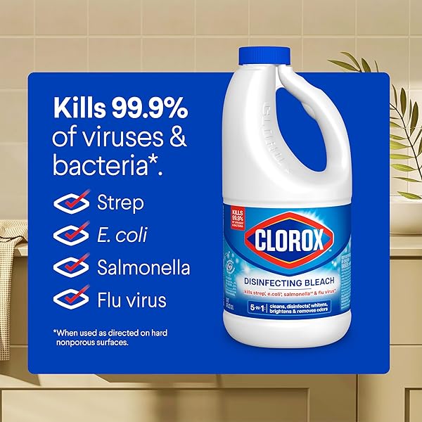 CLOROX DISINFECTING BLEACH, 43 FLUID OUNCES (PACKAGE MAY VARY)