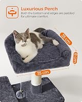Feandrea Cat Tree Tower 143 cm Multi Level Plush Condo with 4 Scratching Posts view 4