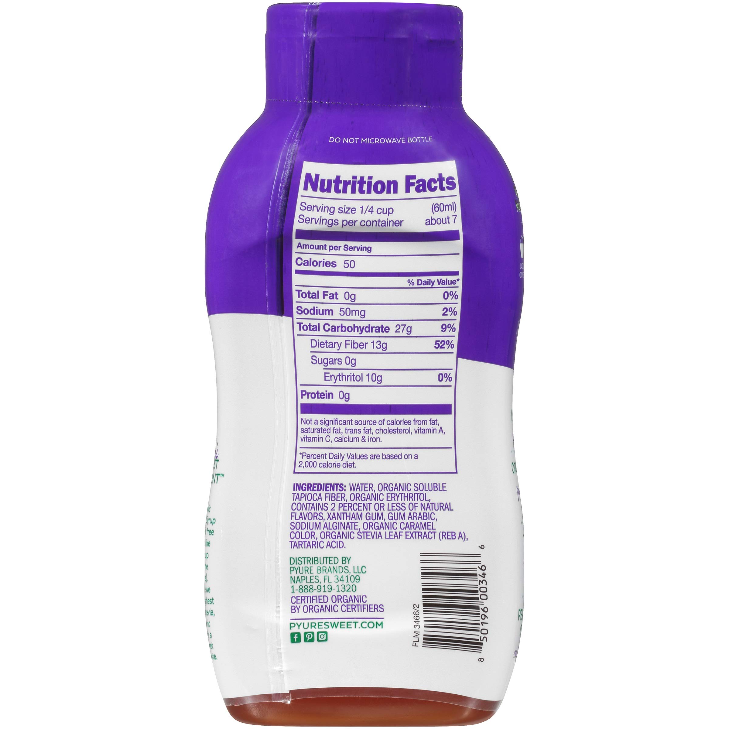 Pyure Organic Maple Flavored Syrup, Sugar Free, Low Net Carbs, Pancake